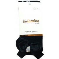 Памучен детски чорапогащник KATAMINO 7-10 години в черно. Памучен детски чорапогащник KATAMINO 7-10 години в черно.
