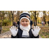 Детски комплект шапка, шал и ръкавици 3-7 години.