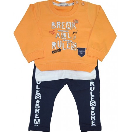 Бебешки анцуг BREAK ALL 68-92 ръст в жълто. Бебешки анцуг BREAK ALL 68-92 ръст в жълто.