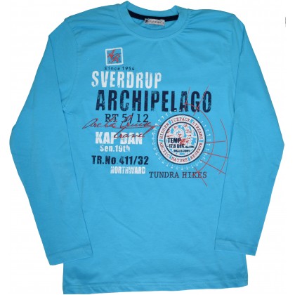 Детска блуза ARCHIPELAGO 152-176 ръст в синьо. Детска блуза ARCHIPELAGO 152-176 ръст в синьо.