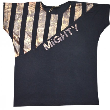 Дамска блуза MIGHTY 3XL в черно.
