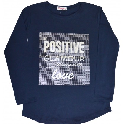 Детска блуза POSITIVE 9-13 години в тъмно синьо. Детска блуза POSITIVE 9-13 години в тъмно синьо.