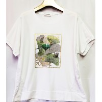 Италианска макси дамска блуза POSITIVE 3XL в нежно бяло.