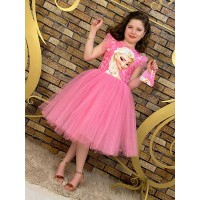 Детска рокля АЕ 4-8 години в циклама. Детска рокля АЕ 4-8 години в циклама.
